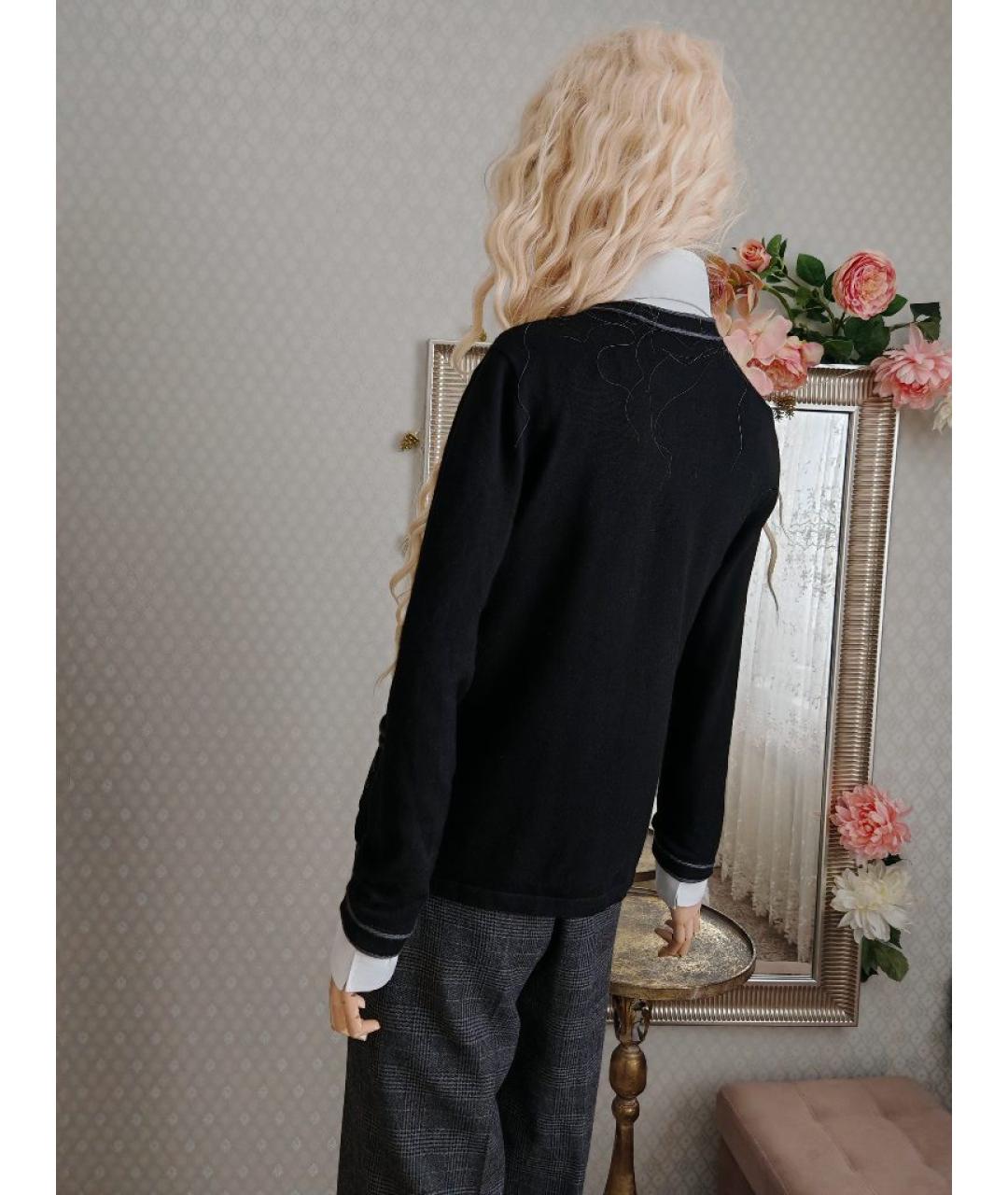 CHANEL Черный шерстяной кардиган, фото 8