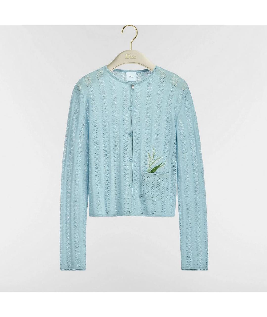 CHRISTIAN DIOR Голубой кардиган, фото 3
