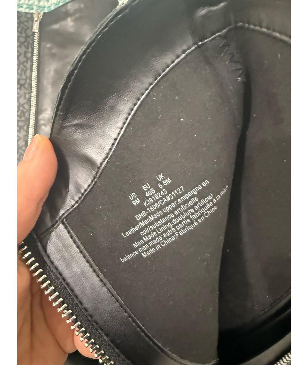 DKNY Черные кожаные сапоги, фото 3