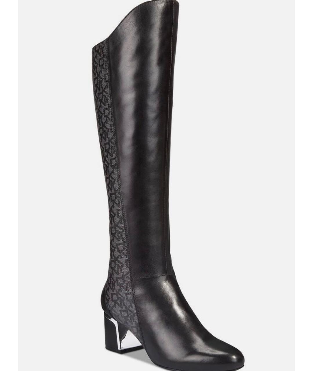 DKNY Черные кожаные сапоги, фото 6