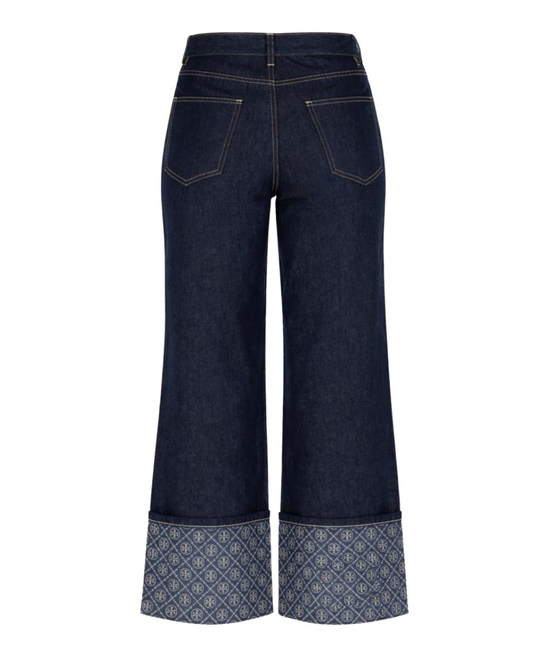 TORY BURCH Синие хлопковые прямые джинсы, фото 3