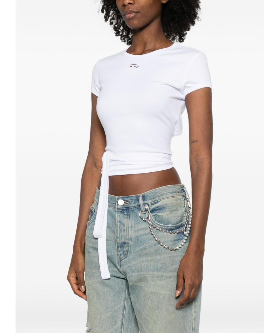 DIESEL Белая хлопковая футболка, фото 2