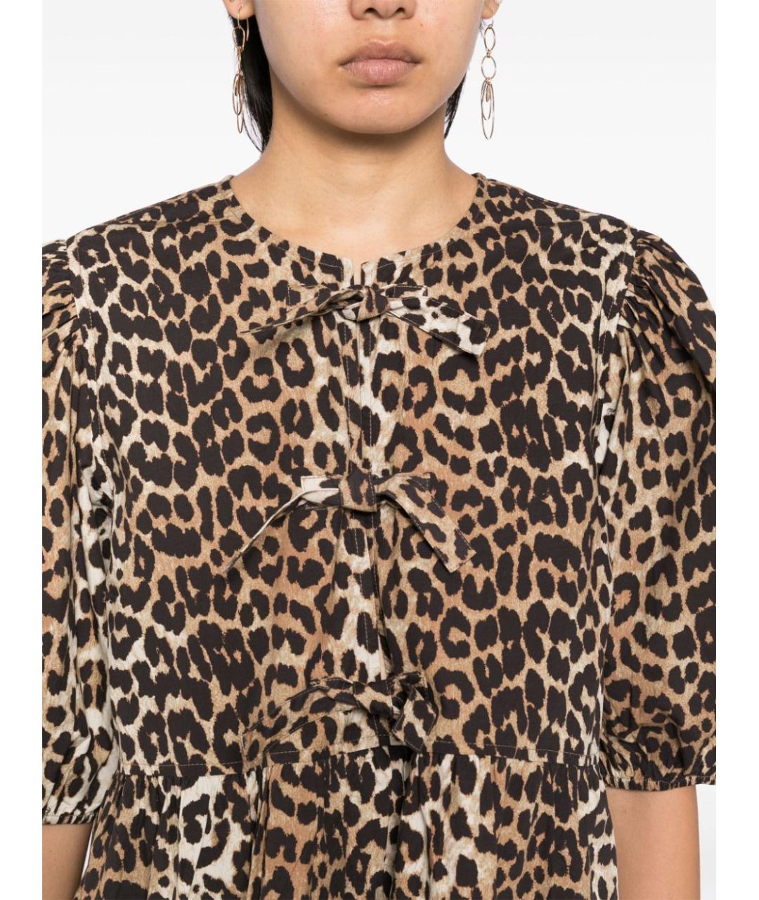 GANNI Мульти хлопковое повседневное платье, фото 4