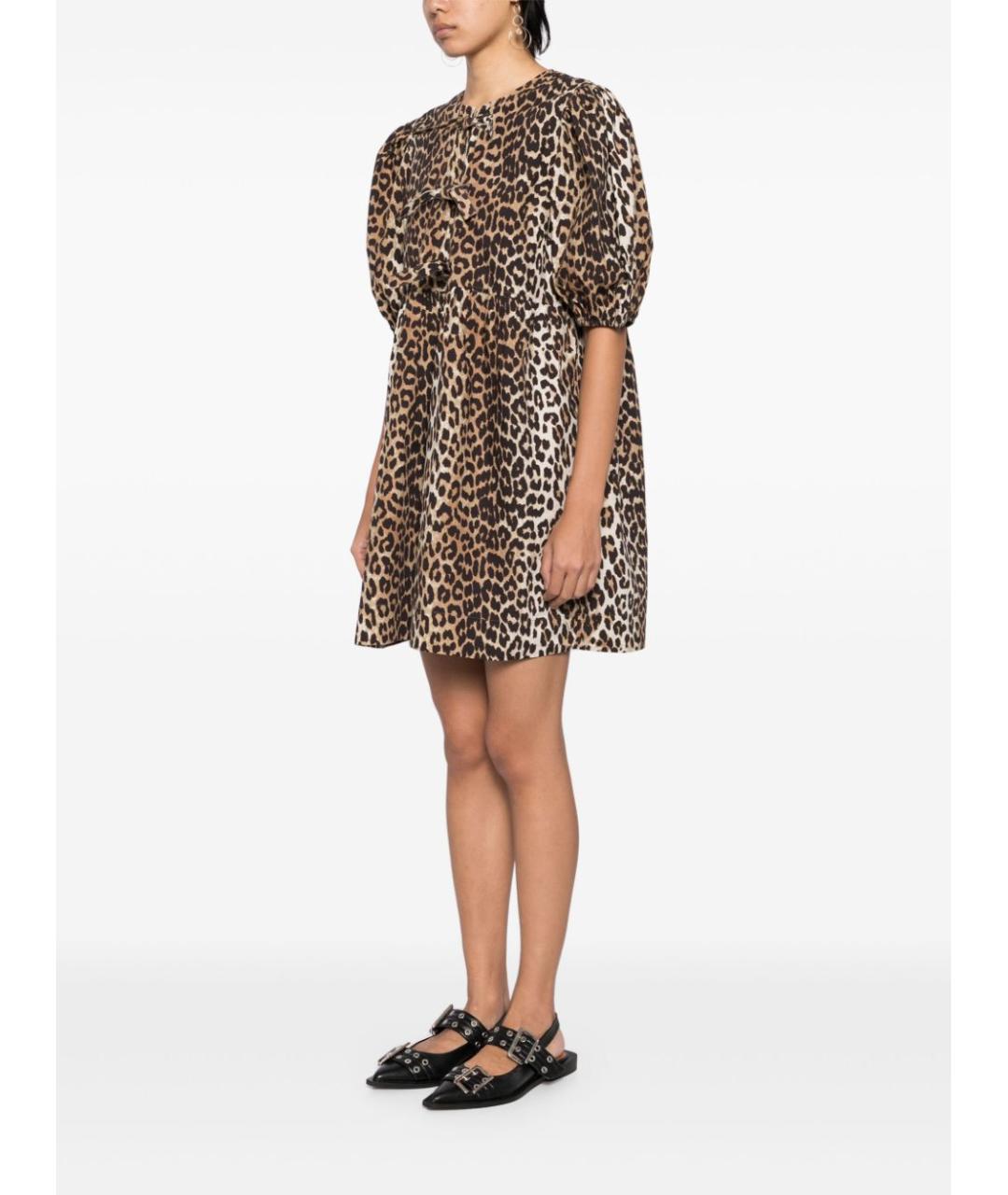 GANNI Мульти хлопковое повседневное платье, фото 3