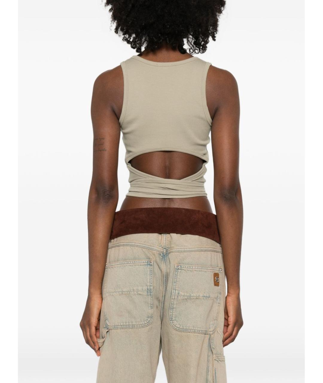 DIESEL Бежевая хлопковая майка, фото 5