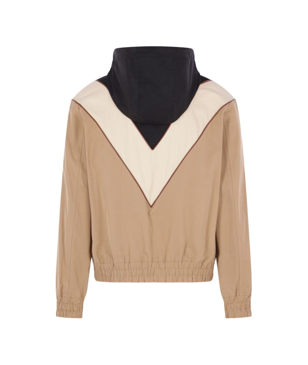 VALENTINO Бежевая полиэстеровая куртка, фото 2