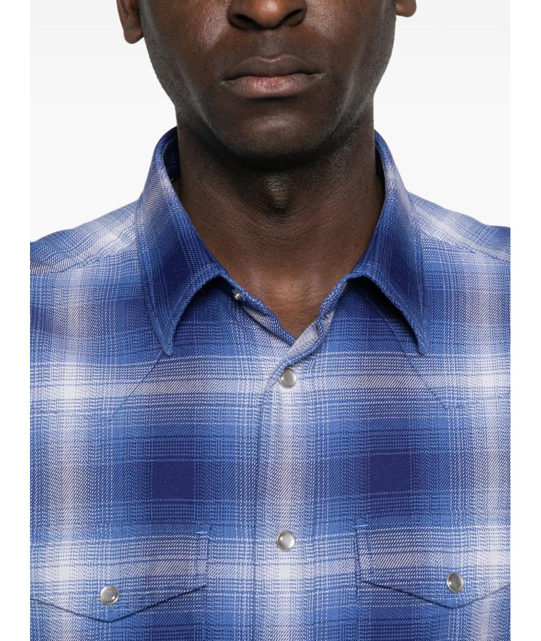 TOM FORD Синяя хлопковая кэжуал рубашка, фото 3