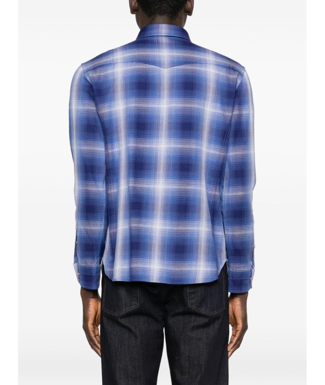 TOM FORD Синяя хлопковая кэжуал рубашка, фото 2