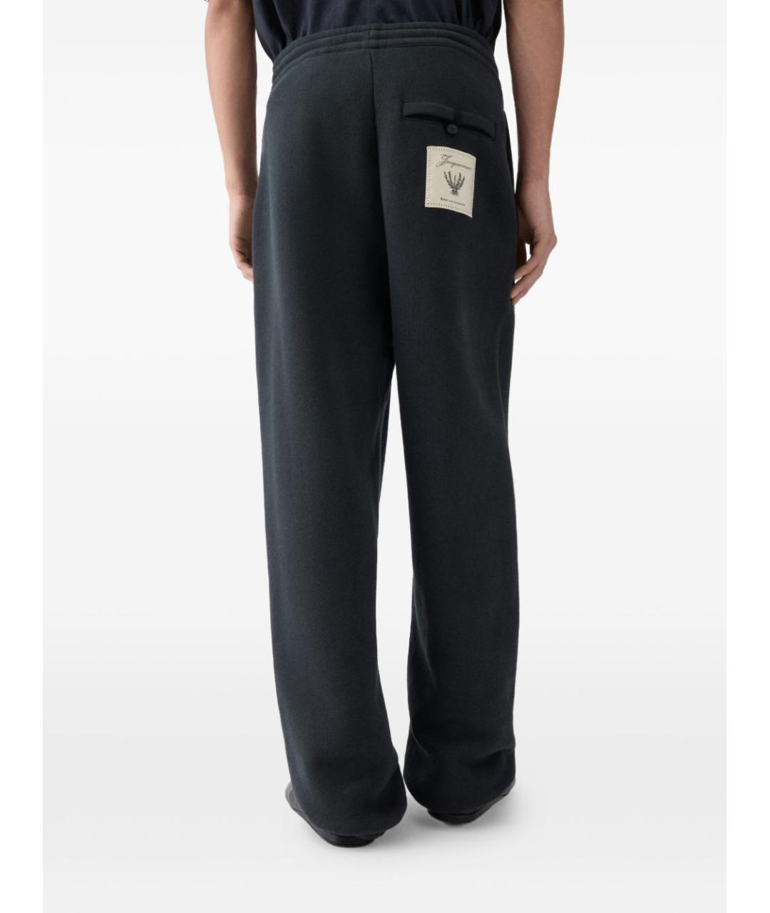 JACQUEMUS Синие хлопковые повседневные брюки, фото 4