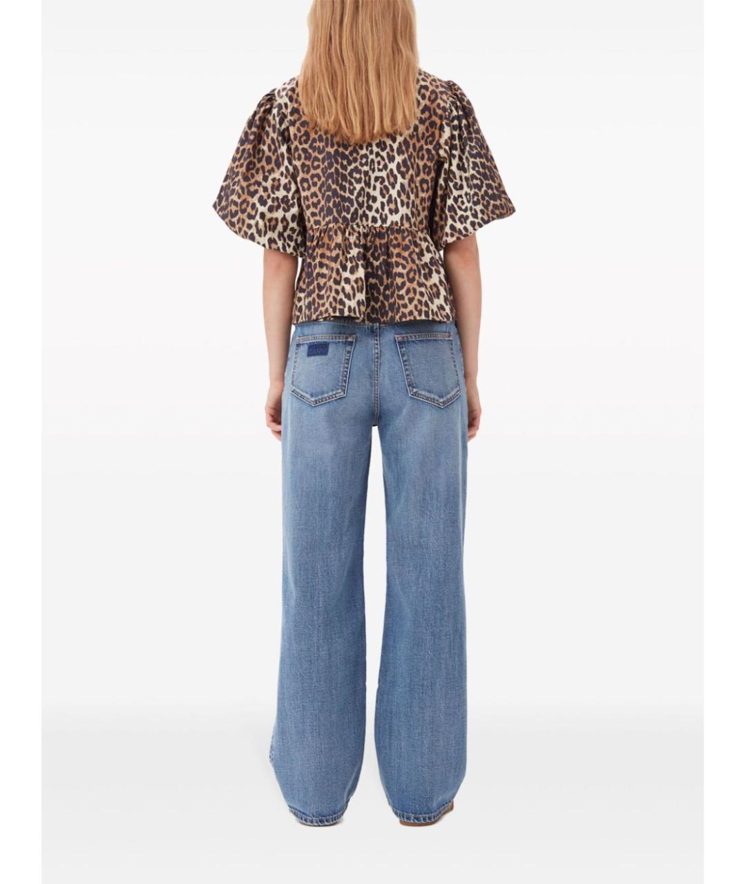 GANNI Мульти хлопковая футболка, фото 4