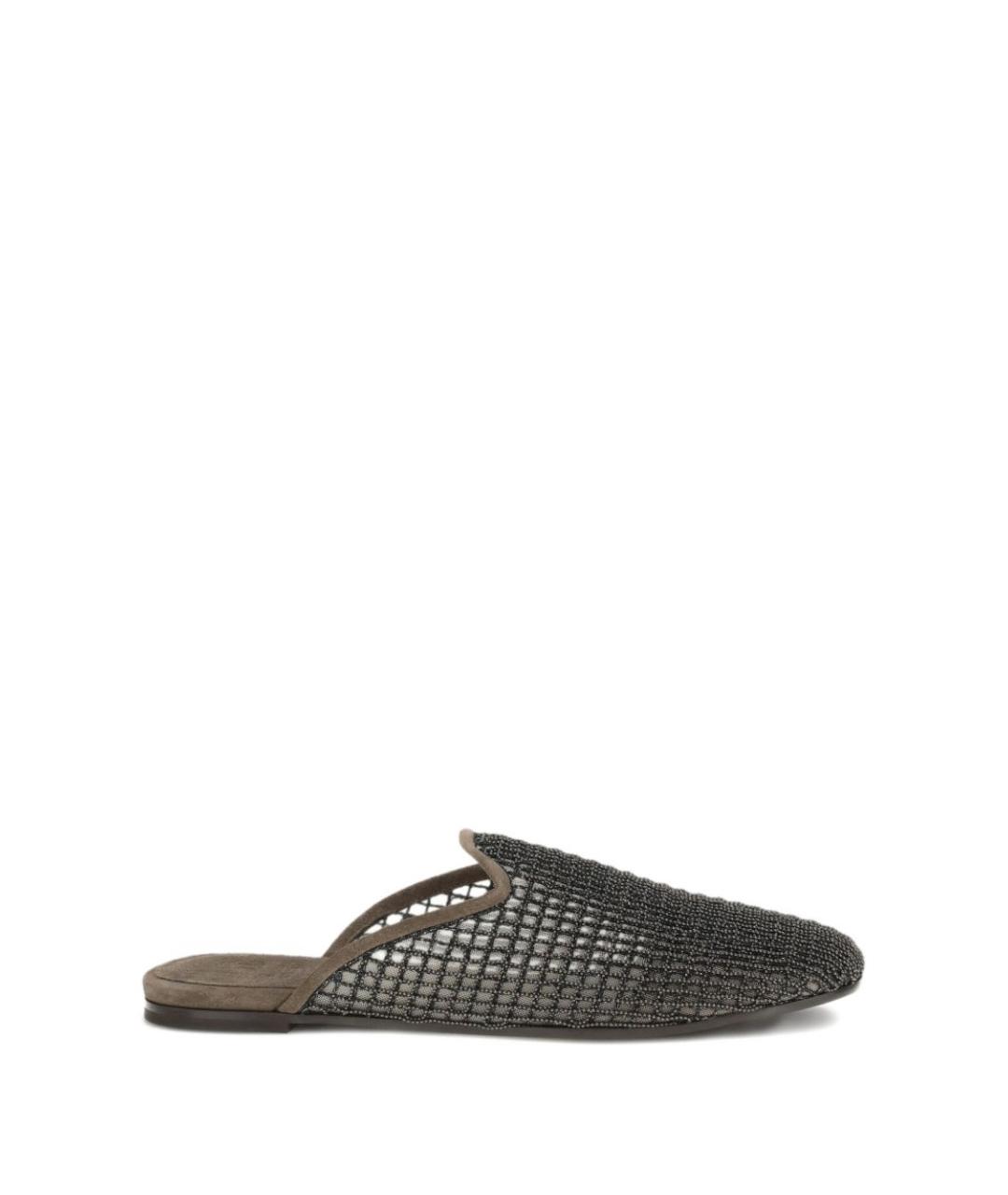 BRUNELLO CUCINELLI Коричневые замшевые мюли, фото 1