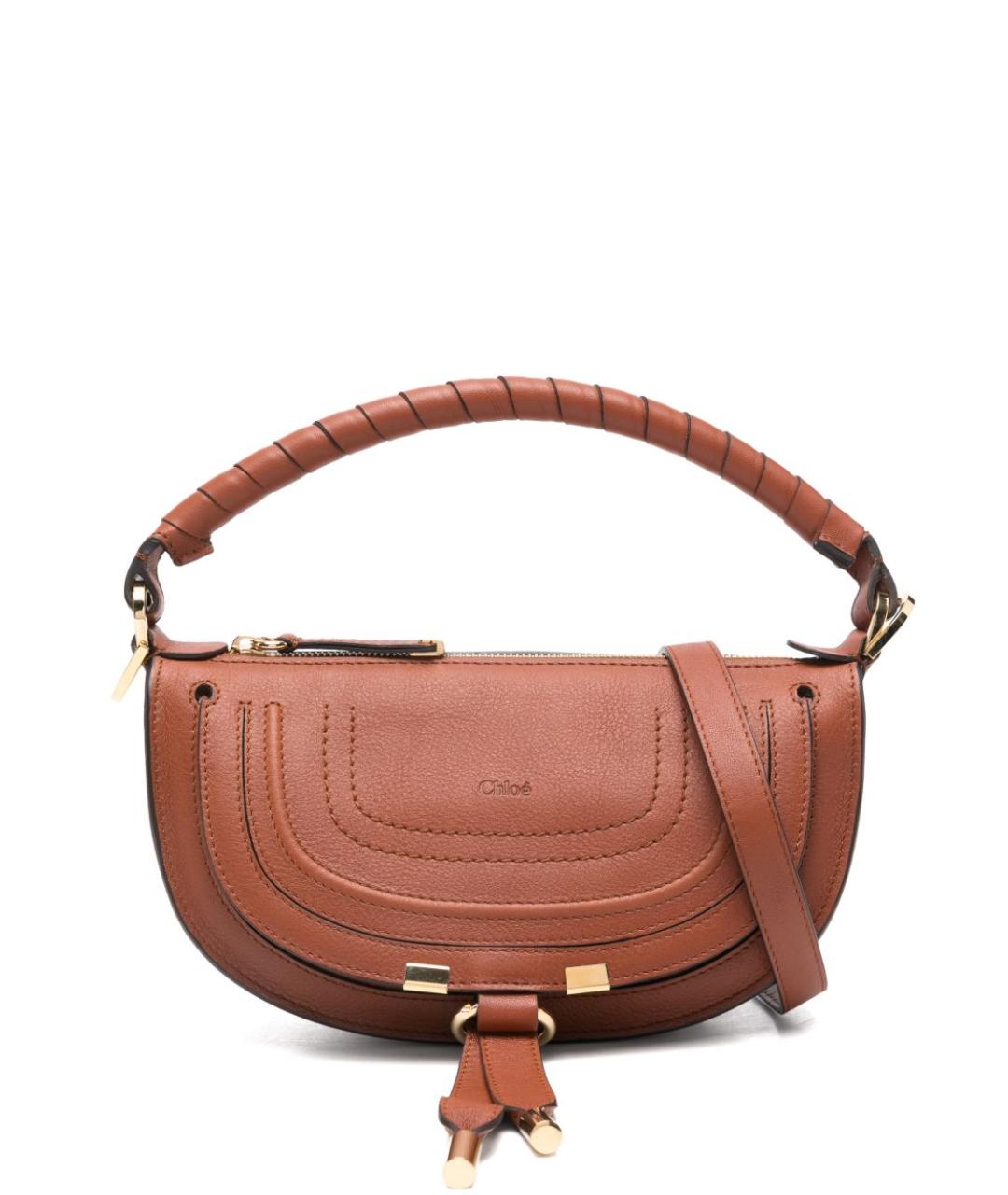 CHLOE Коричневая кожаная сумка через плечо, фото 1