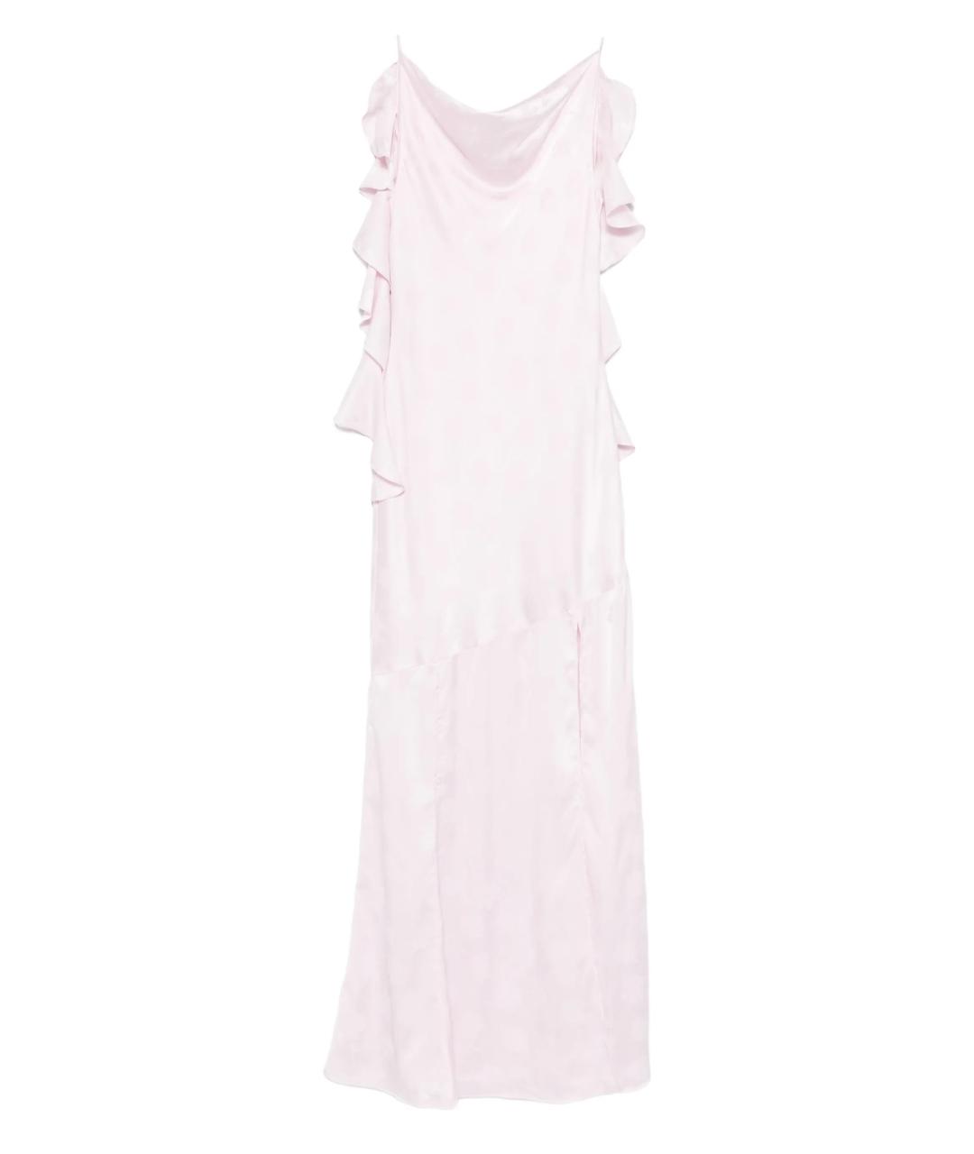 ROTATE Розовое полиэстеровое повседневное платье, фото 1