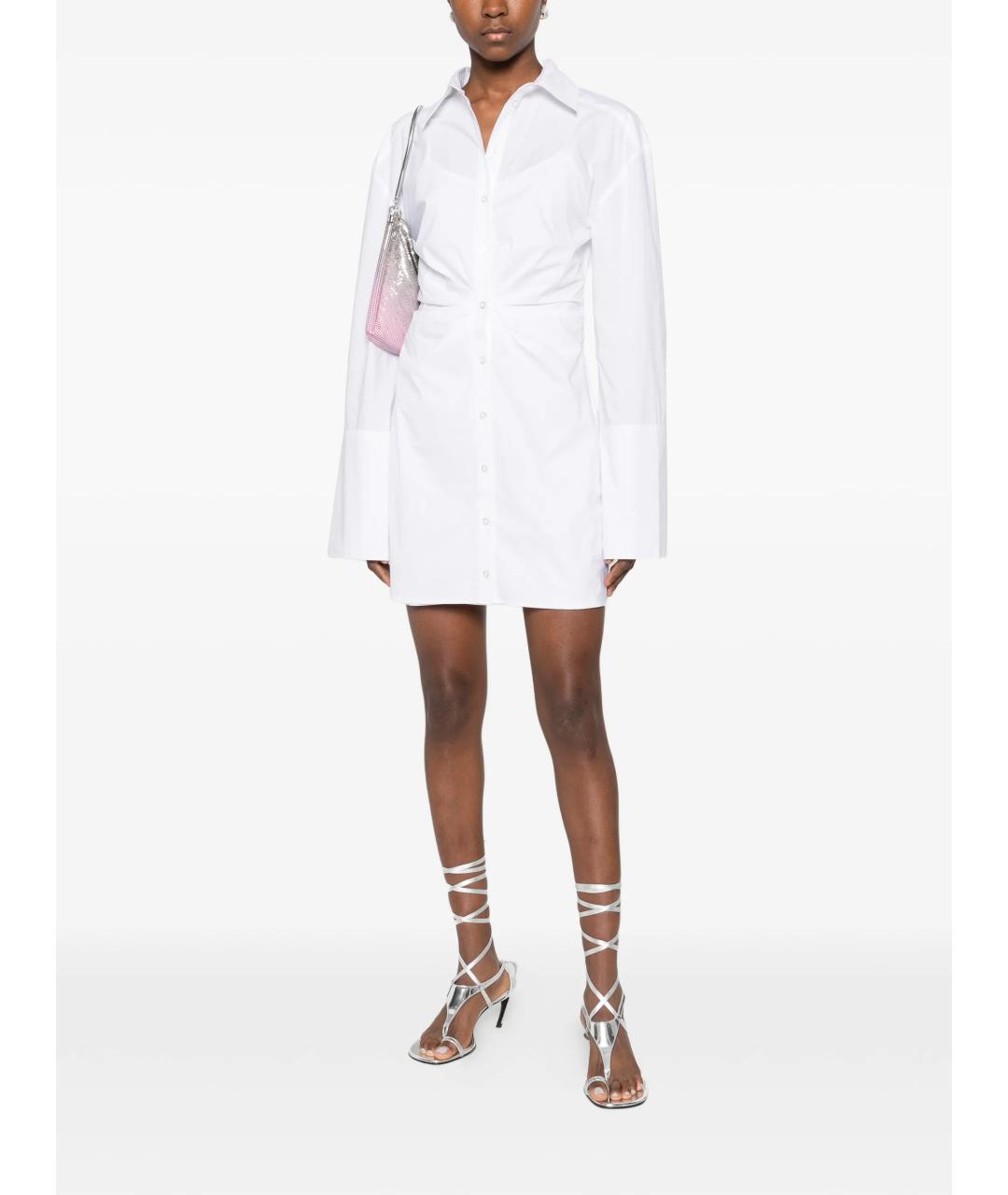 ROTATE Белое хлопковое повседневное платье, фото 2