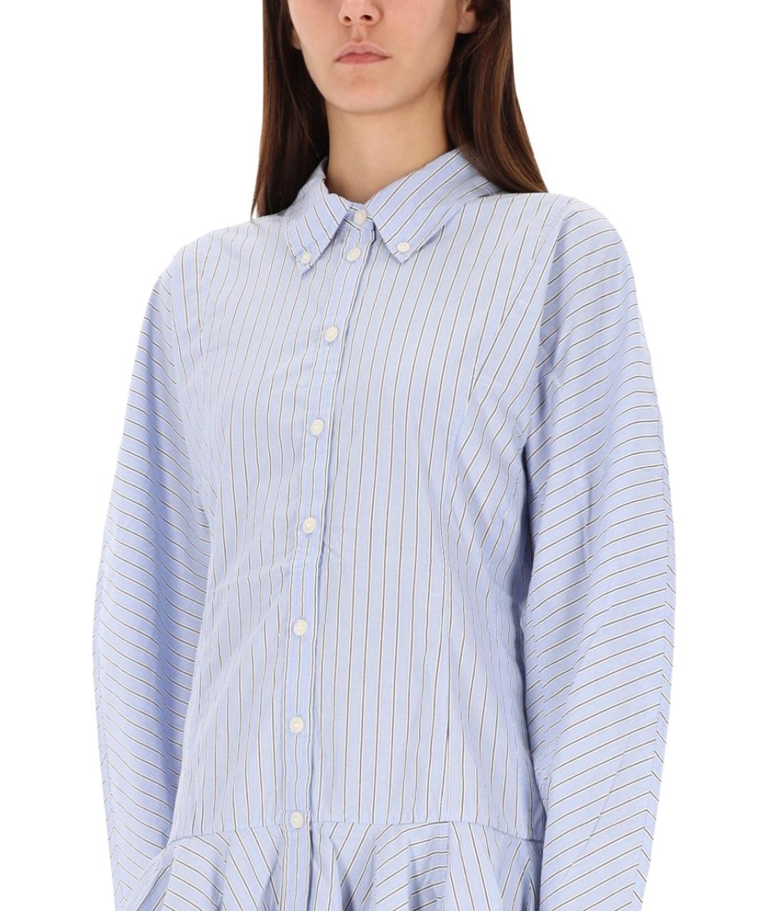 GANNI Синее хлопковое повседневное платье, фото 4