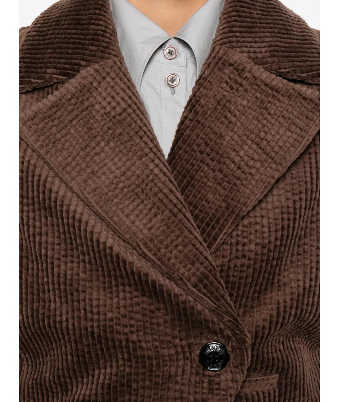 GANNI Коричневый хлопковый жилет, фото 5