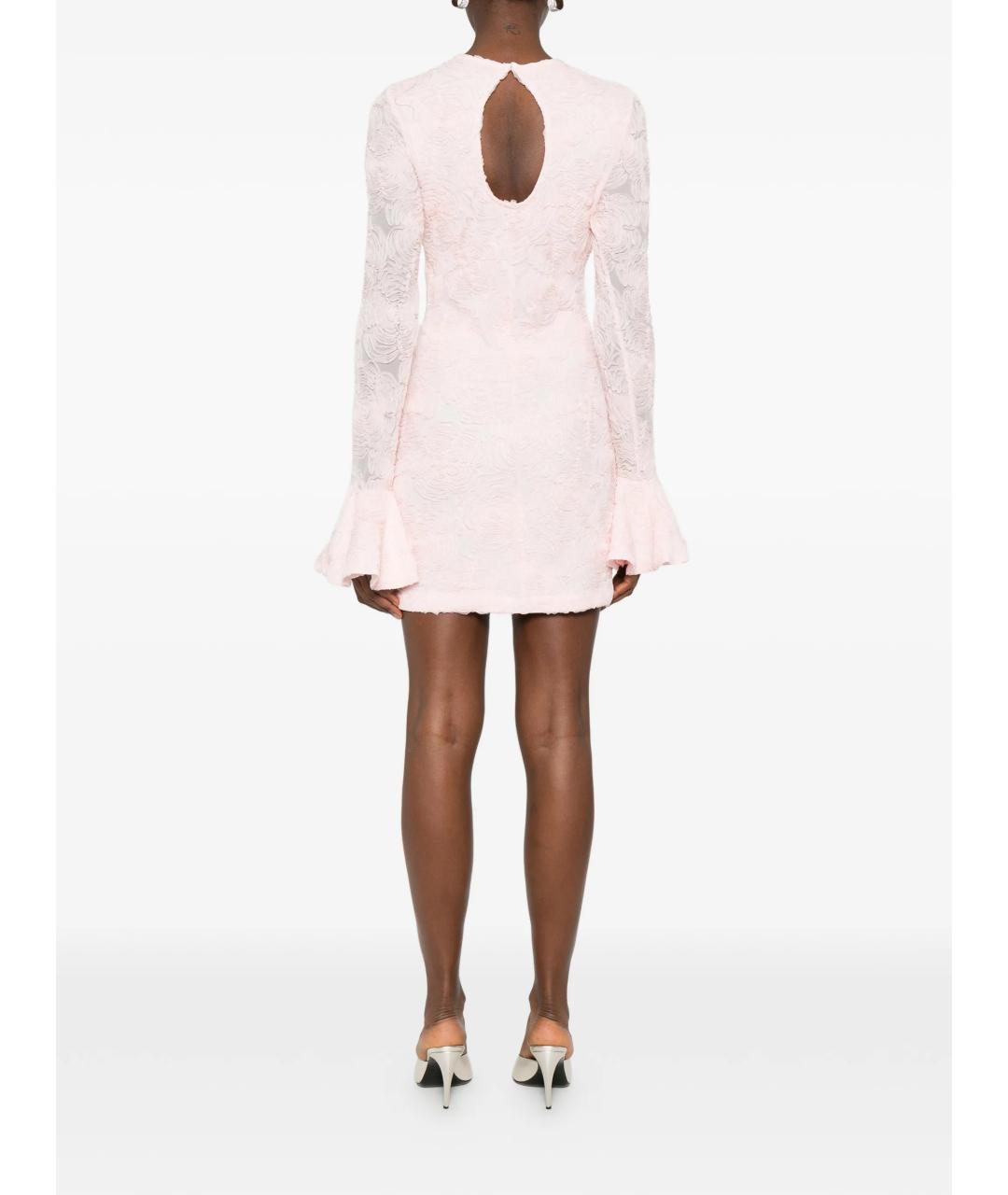 ROTATE Розовое полиэстеровое коктейльное платье, фото 3