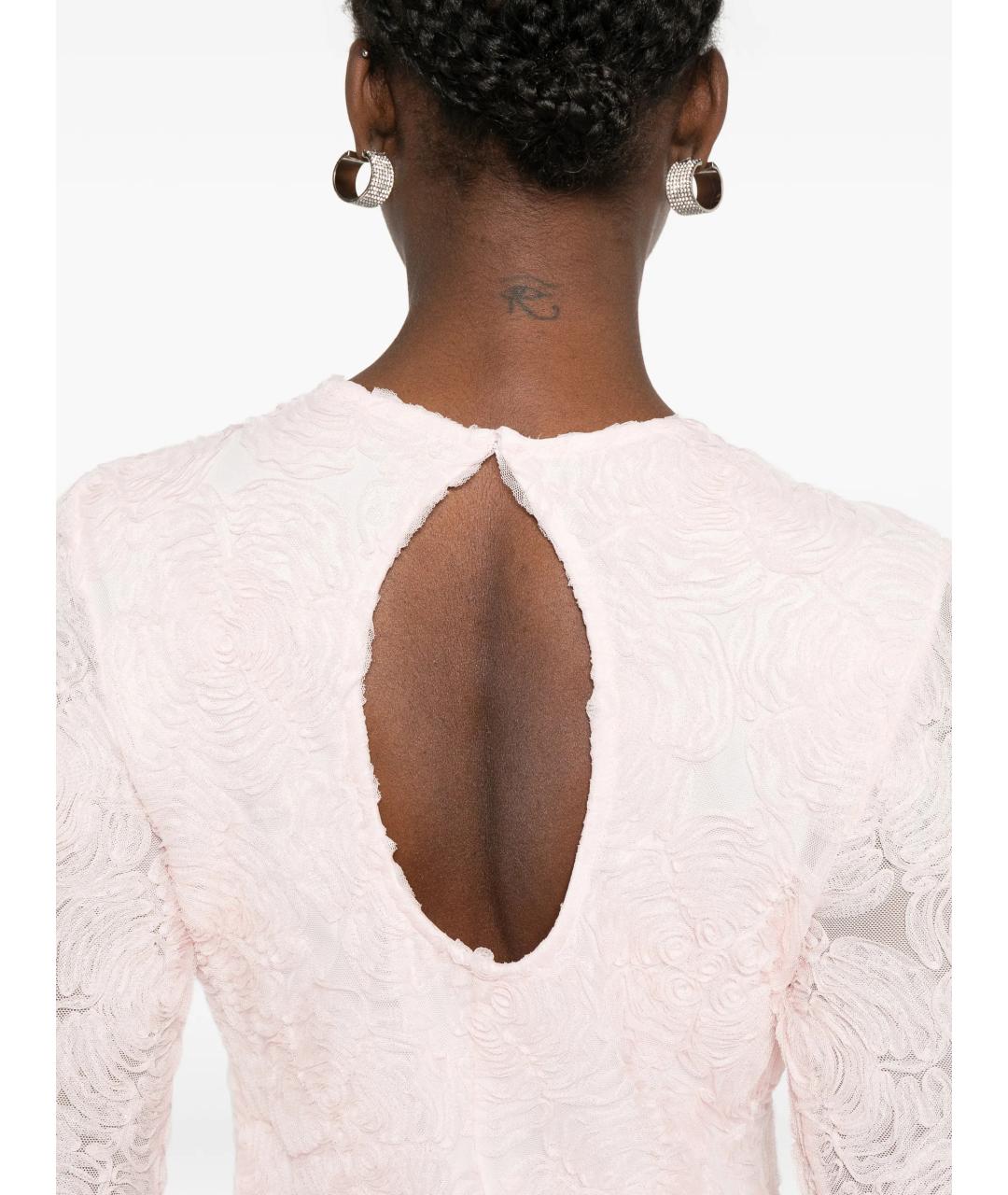 ROTATE Розовое полиэстеровое коктейльное платье, фото 4