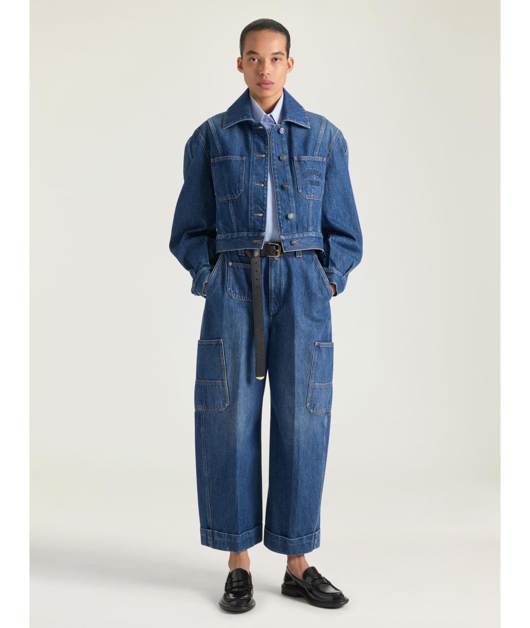 GIVENCHY Синие хлопковые прямые джинсы, фото 2