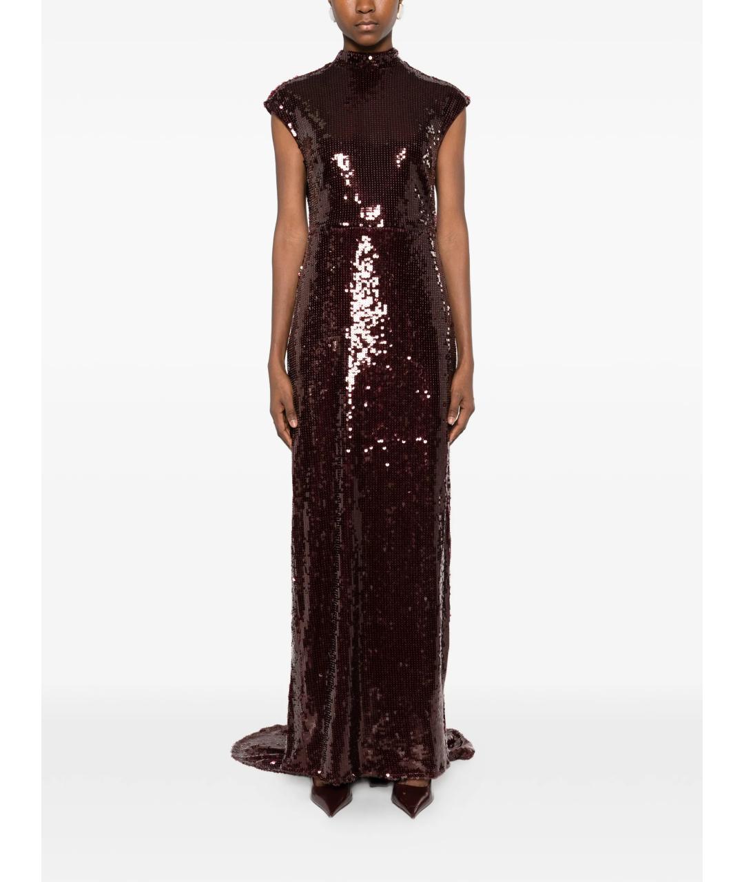 ROTATE Красное полиэстеровое повседневное платье, фото 3