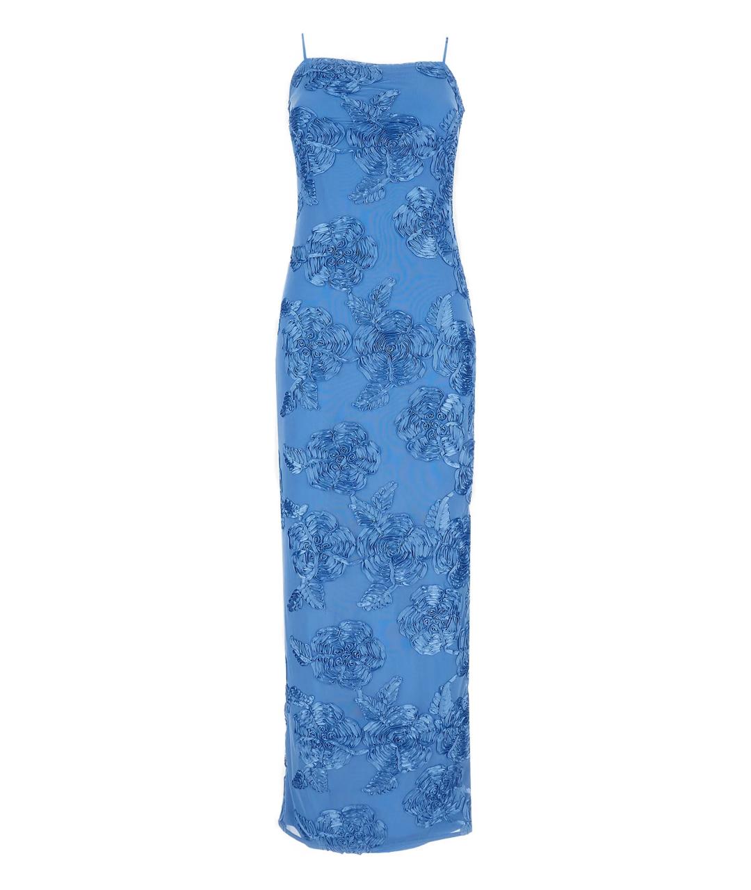 ROTATE Синее полиэстеровое повседневное платье, фото 1