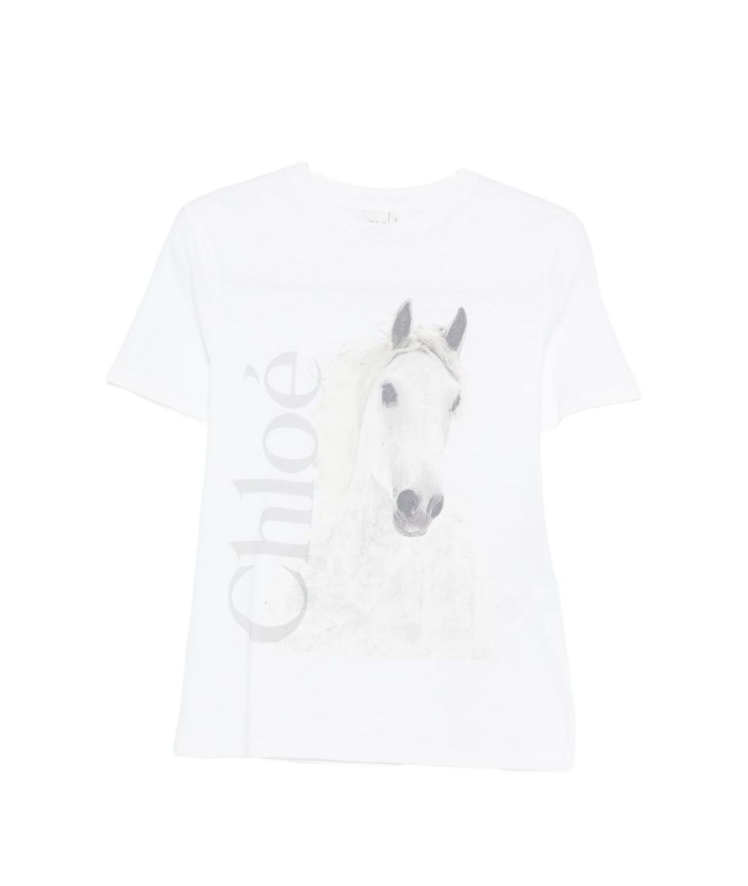 CHLOE Белая хлопковая футболка, фото 1