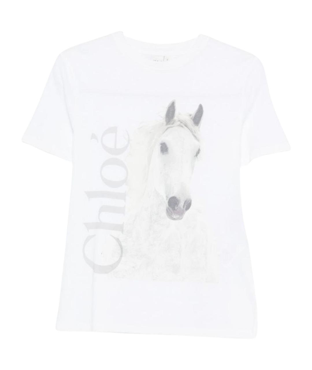 CHLOE Белая хлопковая футболка, фото 1