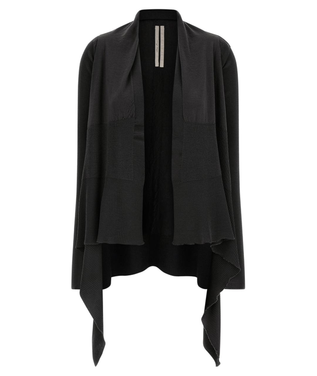 RICK OWENS Черный шерстяной кардиган, фото 1