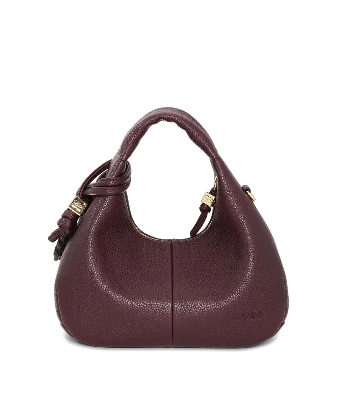 GANNI Коричневая сумка через плечо из искусственной кожи, фото 2