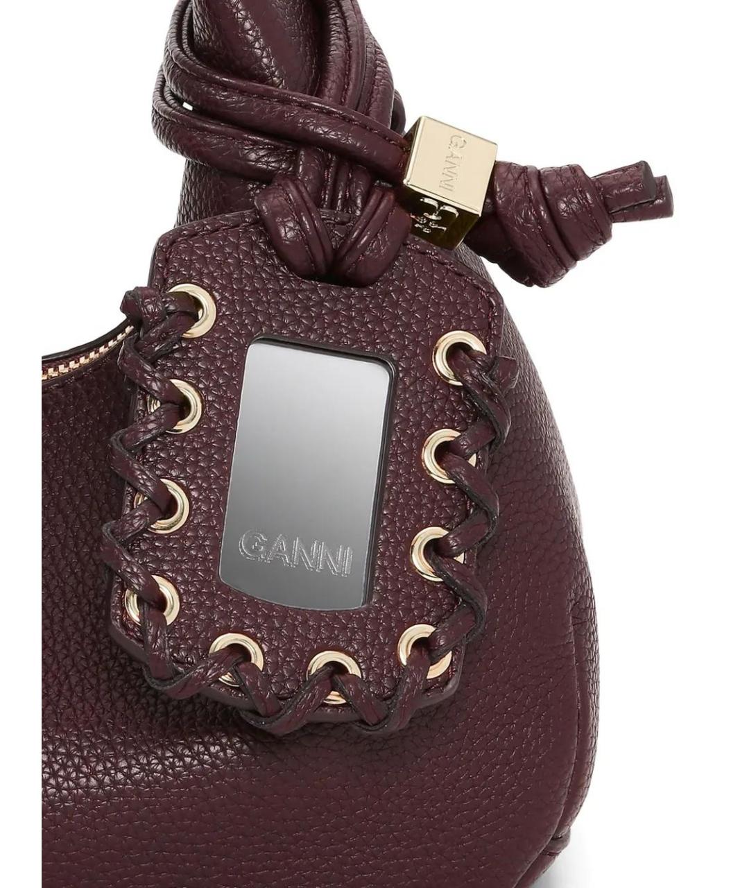 GANNI Коричневая сумка через плечо из искусственной кожи, фото 4