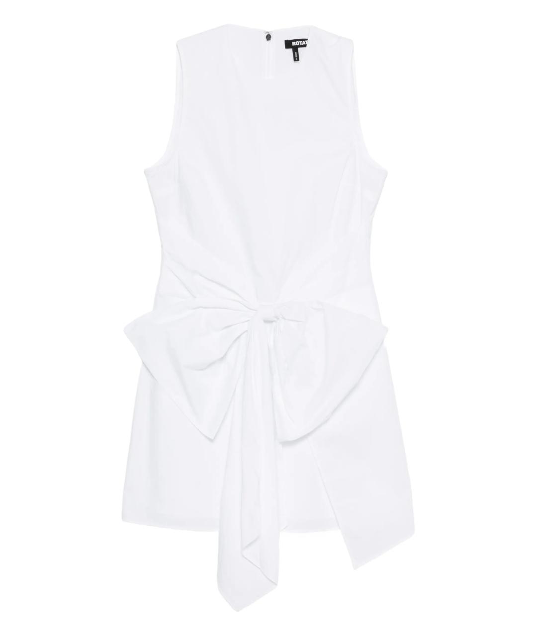 ROTATE Белое хлопковое повседневное платье, фото 1