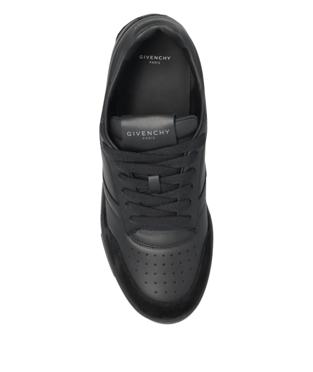 GIVENCHY Черные кожаные низкие кроссовки / кеды, фото 5