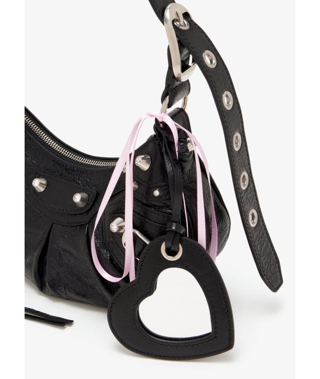 BALENCIAGA Черная кожаная сумка с короткими ручками, фото 2