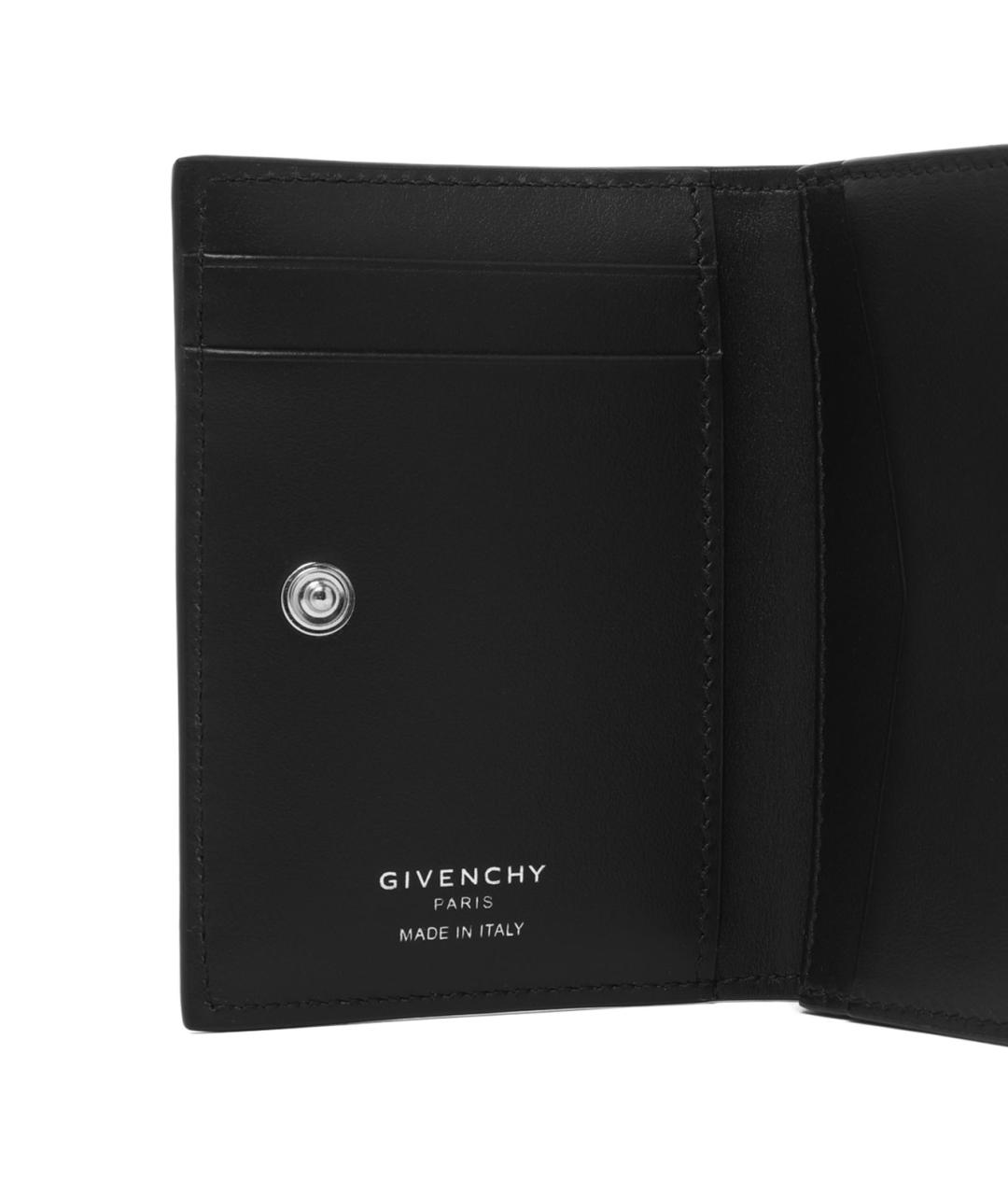 GIVENCHY Черный кожаный кошелек, фото 4