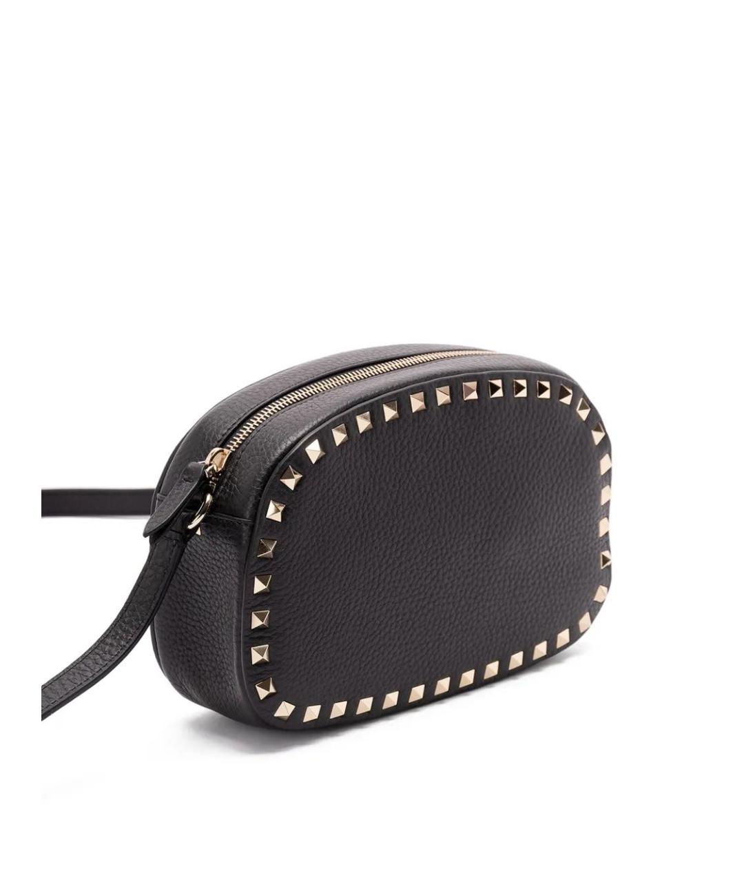 VALENTINO Черная кожаная сумка через плечо, фото 3