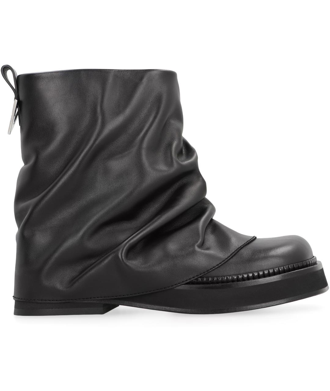 THE ATTICO Черные кожаные ботинки, фото 2