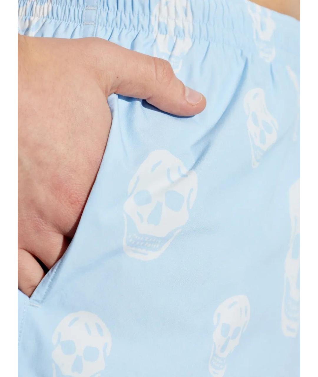 ALEXANDER MCQUEEN Голубые полиамидовые шорты, фото 4