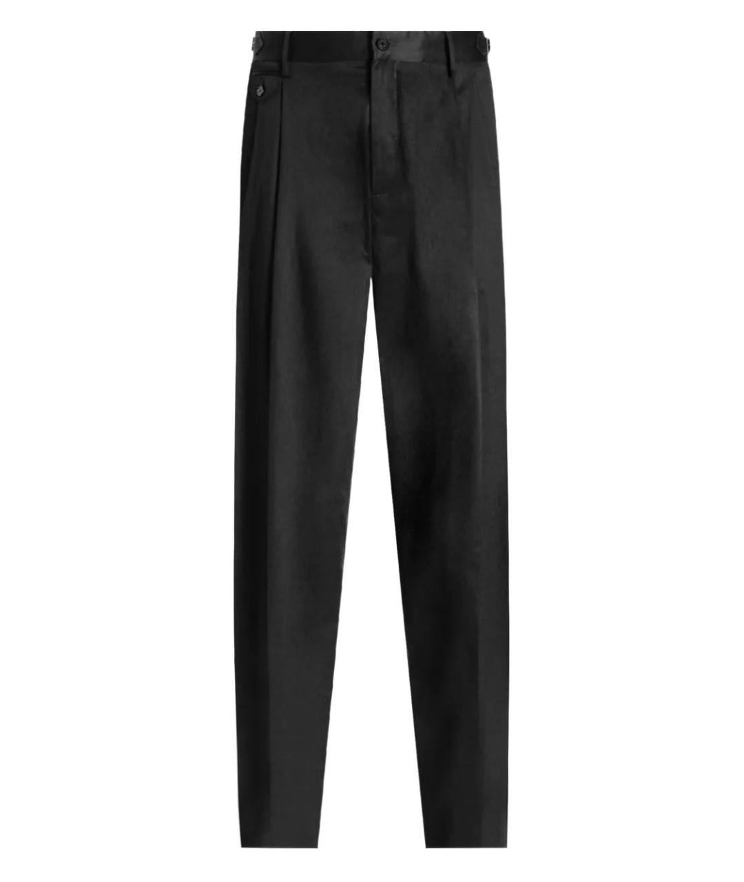 DOLCE&GABBANA Черные хлопковые повседневные брюки, фото 1