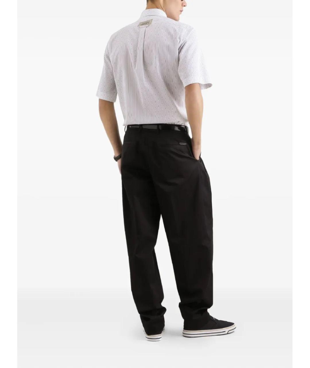 DOLCE&GABBANA Черные хлопковые повседневные брюки, фото 3