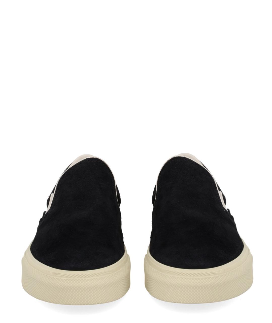 TOM FORD Черные кожаные низкие кроссовки / кеды, фото 2