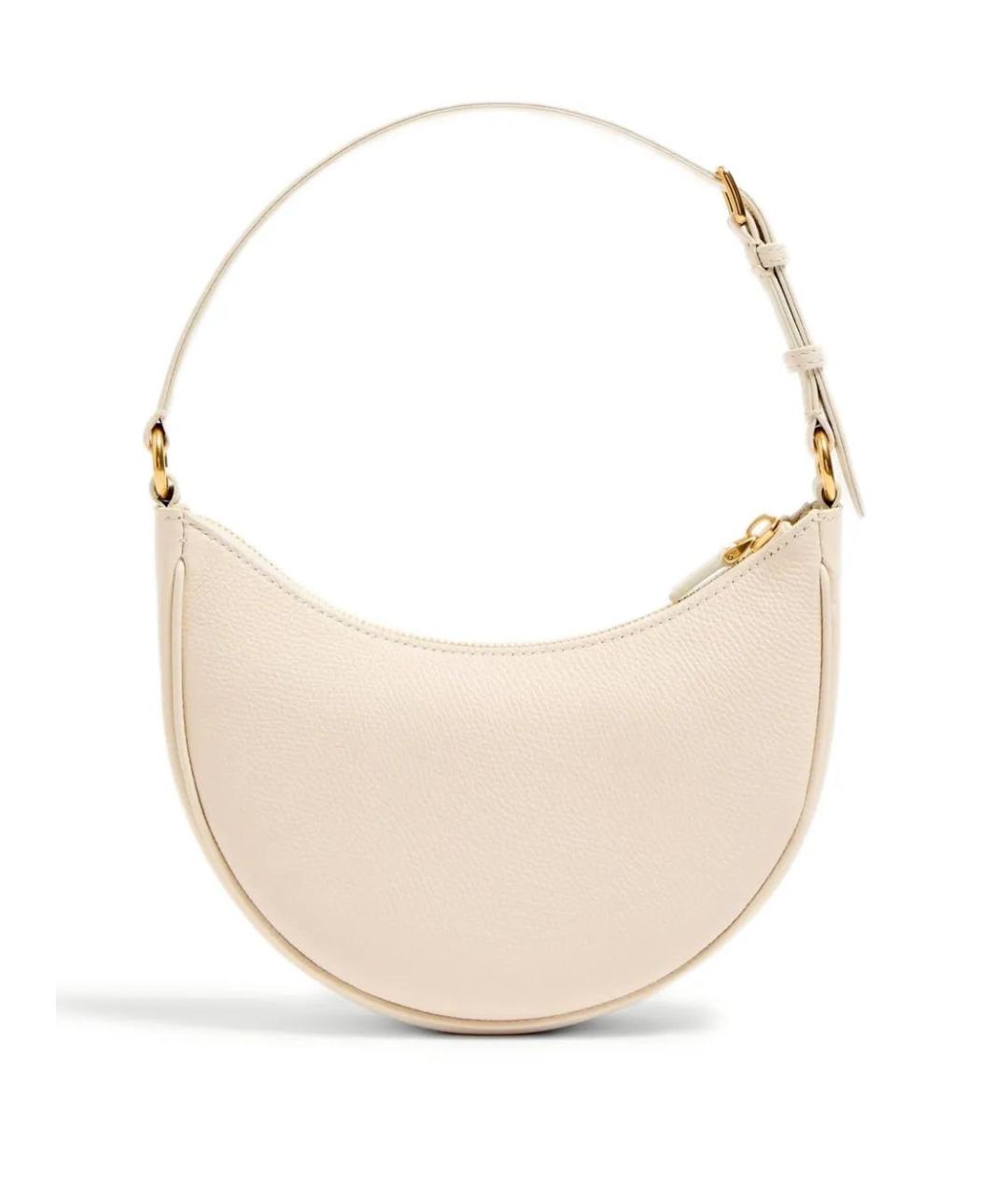 VALENTINO Бежевая кожаная сумка с короткими ручками, фото 4