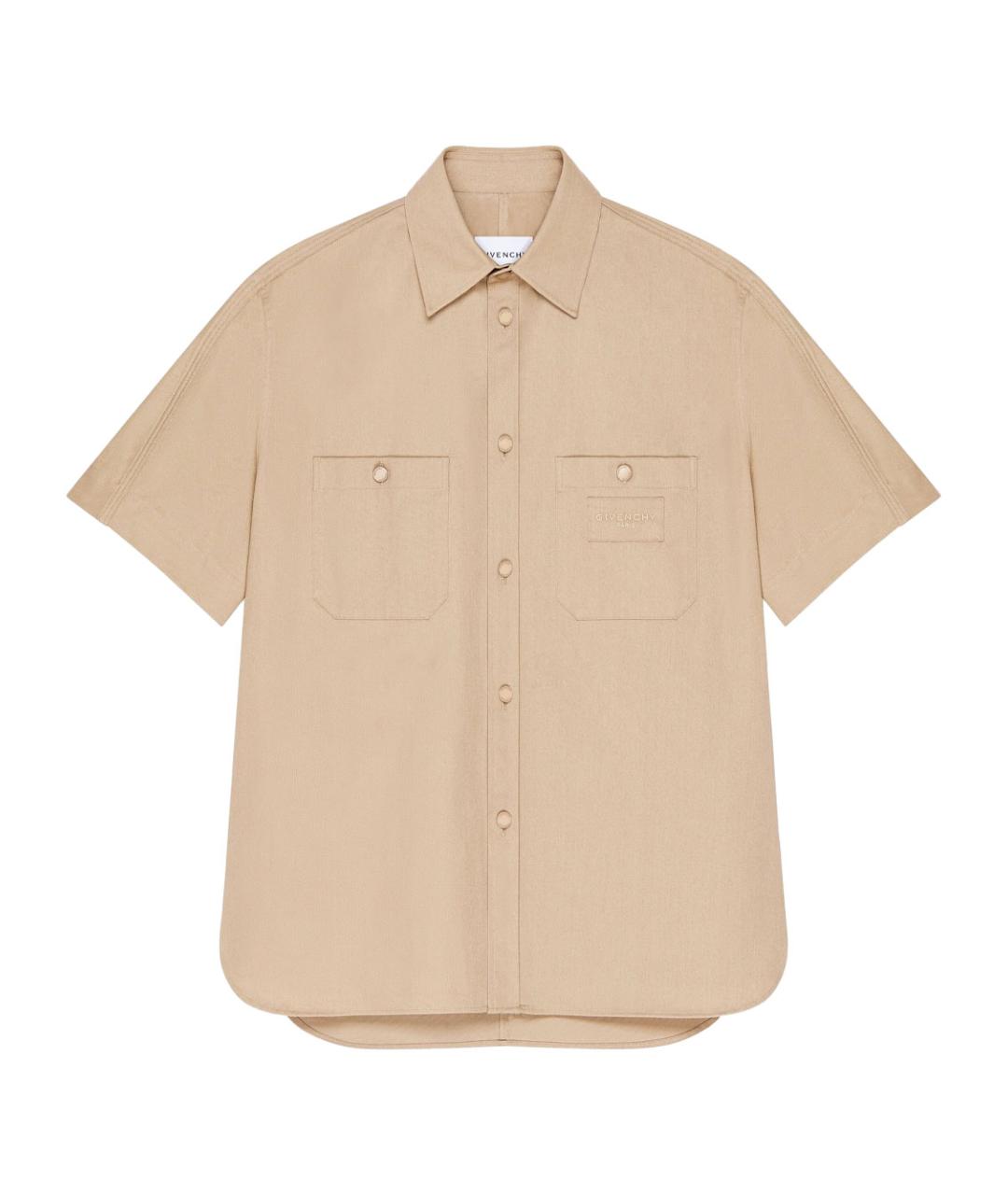 GIVENCHY Бежевая хлопковая кэжуал рубашка, фото 1