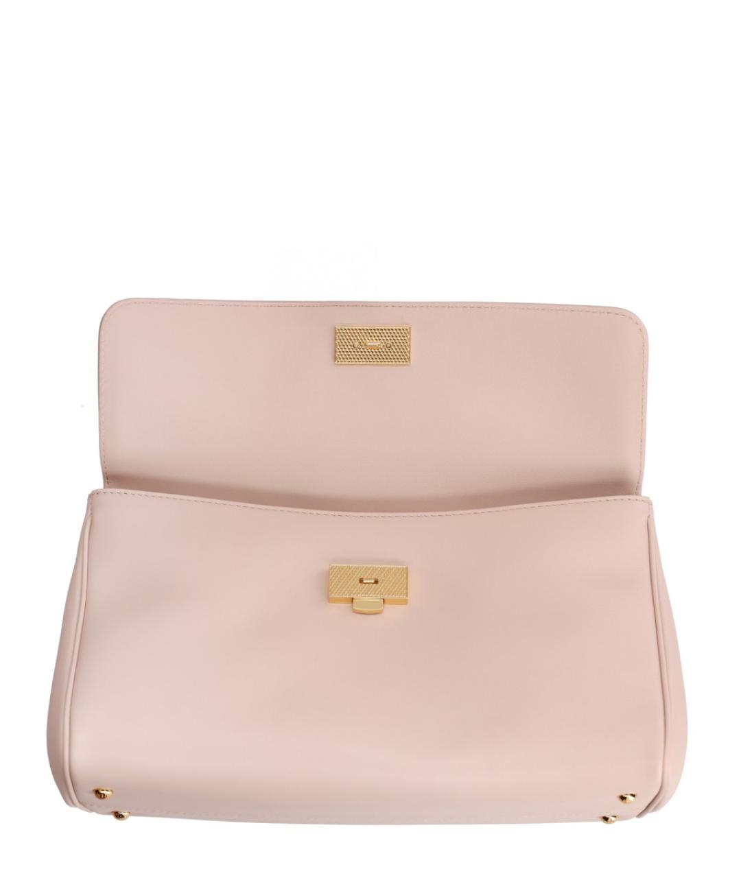 DOLCE&GABBANA Бежевая кожаная сумка через плечо, фото 4