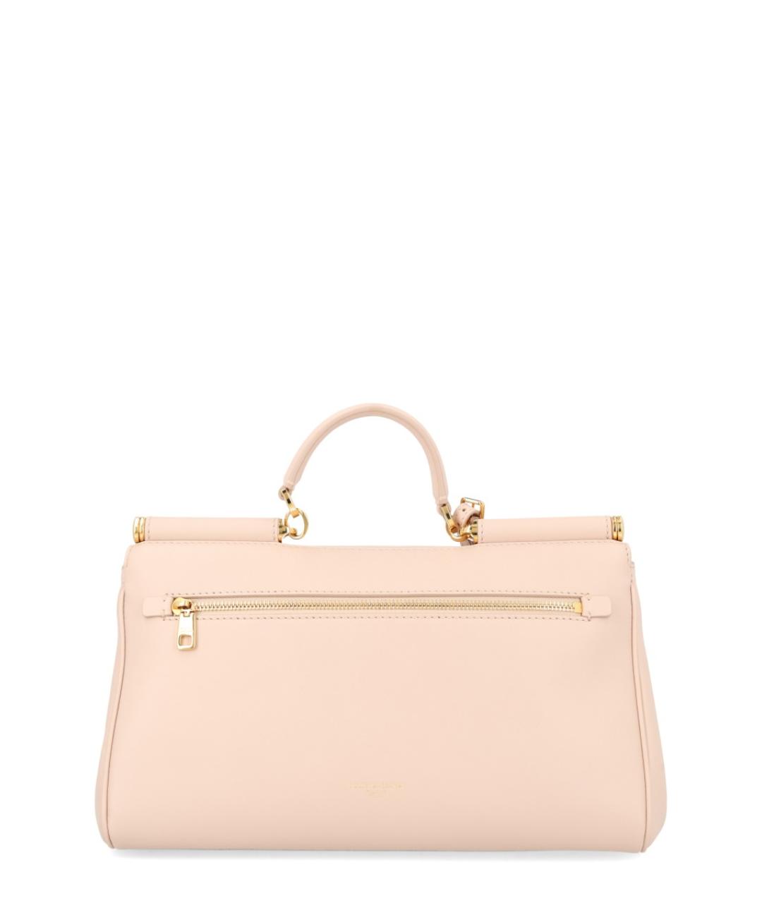 DOLCE&GABBANA Бежевая кожаная сумка через плечо, фото 3