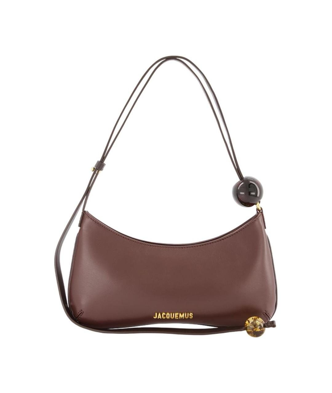 JACQUEMUS Коричневая кожаная сумка через плечо, фото 1