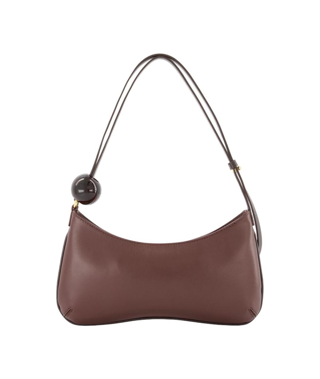 JACQUEMUS Коричневая кожаная сумка через плечо, фото 2