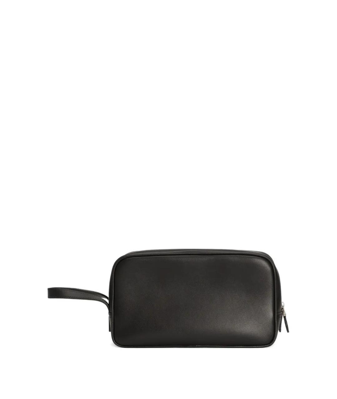 DOLCE&GABBANA Черная кожаная барсетка, фото 2