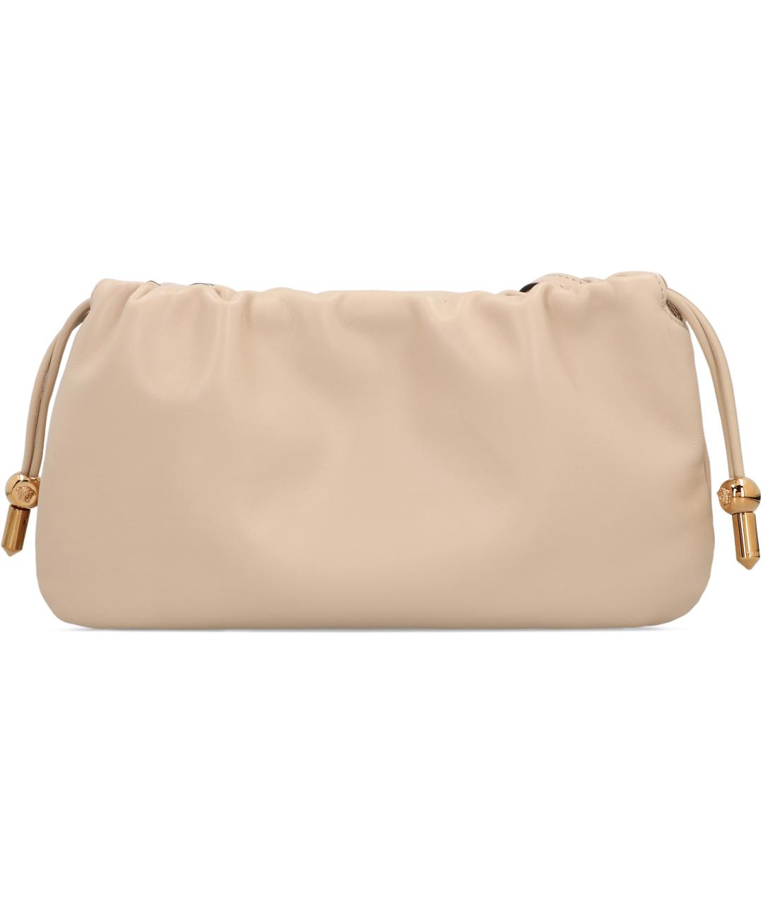 VERSACE Бежевая кожаная сумка через плечо, фото 3