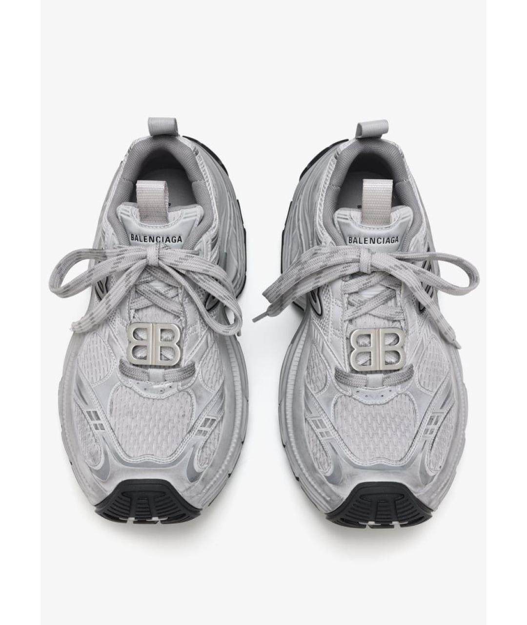 BALENCIAGA Серые текстильные кроссовки, фото 4