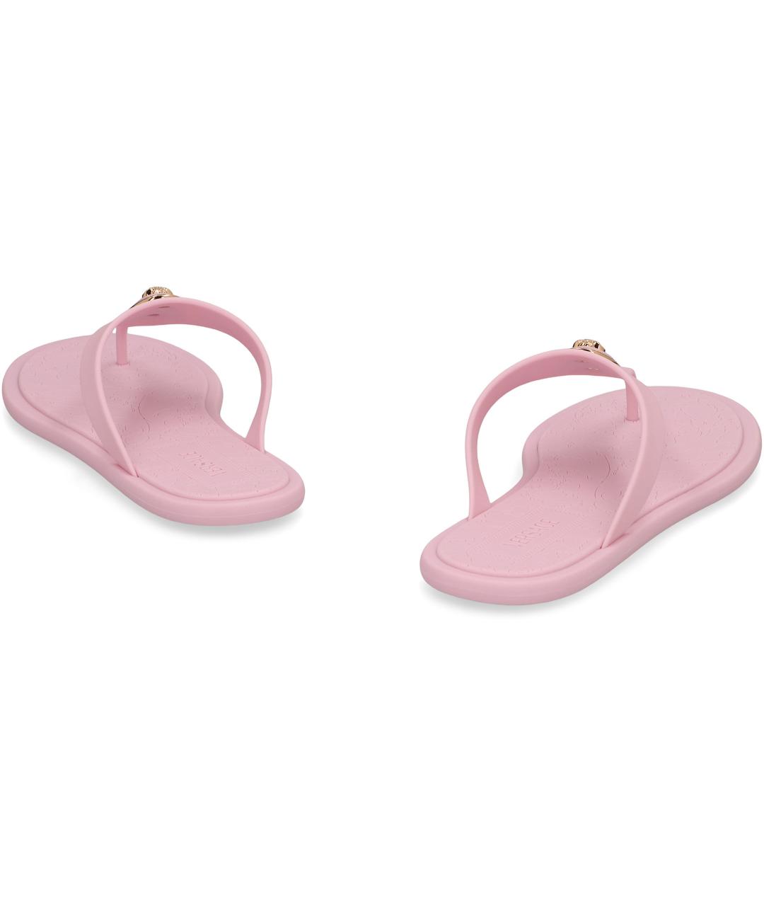 VERSACE Розовые резиновые шлепанцы, фото 3